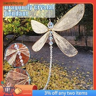 [In Stock]Crystal Dragonfly Window Decor with Beads Hanging Ornament 15X15cm Easy Install Easy to Us