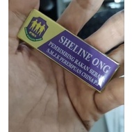 PRS prs name tag with Pin/ magnetic Gold epoxy