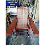 WOODEN ROCKING CHAIR AND BUTAKA CHAIR  RATTAN VIENNA