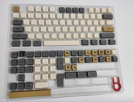 Full Set PBT Heat Sublimation Mechanical Keycaps Matcha MOA Cross Axis Compatible with 61/64/68/84/8