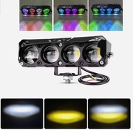 LAMPU TEMBAK LASER GUN SQL 4 MATA LED 12 VOLT-24 VOLT MOBIL TRUCK AVANZA TRONTON FUSO KONTAINER BUS