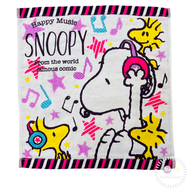 史諾比 - 日本版史諾比毛巾史努比毛巾 100%綿 white Snoopy music & Woodstock史努比毛巾 方形毛巾運動毛巾 34 x 35 cm 毛巾 平行進口