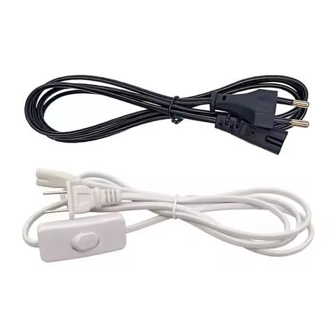 1.8m T4 T5 Switch Power Cord 2 Pin IEC-320-C7 303 Extension Cords AC Power Cable US Plug Adapter for