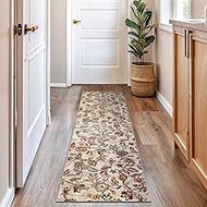 Rugshop Vine Floral Modern for Living Room, Bedroom, or Entryway Beige Multi Area Rug 2' 3" x 8' Run