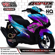 Aerox 155 Old Full Body Decal - Cool Old Aerox 155 Stickers - Old Aerox 155 Striping Variations - Ae