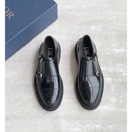 1: 1Dior Dior 2025 Counter New Product Dio Dio D Home Formal Leather Shoes Men's Derby Shoes Patent 