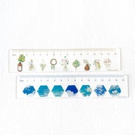 Mstandforc 透明間尺 雲上風景 北歐植物 水彩插畫