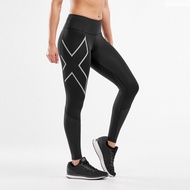 2XU RUN MID-RISE DASH COMPRESSIONS TIGHTS WA5988B BLK/SRF
