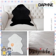 DAPHNE Long Plush Rug, Non Slip Floor Protection Bedside Rug, Soft Imitation Wool Home Decor Washabl