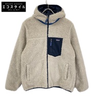 Patagonia 68095FA23 米色 x 海軍藍雙面女連帽衫 XXL [二手]
