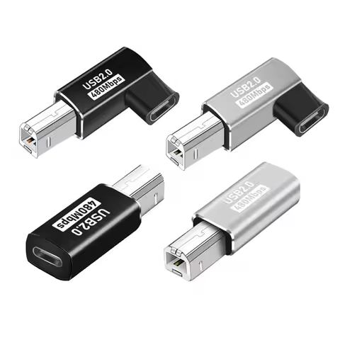 USB 2.0 Printer Adapter USB Type C to Type B Male for Printer Hard Drive Base Fax Machine Scanner US
