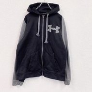 黑色安德瑪 (UNDER ARMOUR) 全拉鍊衛衣/連帽衫