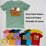 T-shirts For Children Aged 2-10 Years We Bare Bears