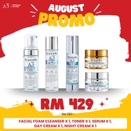 [BUNDLE] Face Care Set - GlareRx Brightening Facial Foam Cleanser, Toner, Serum, Day Cream, Night Cr