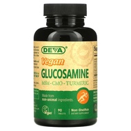 Deva, Vegan Glucosamine MSM - CMO - Turmeric, 90 Tablets