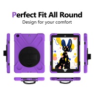 Case for iPad 2/3/4 Protective Rugged Case with Hand Strap 306° Rotating KICKSTAND /SILICONE CASE/S