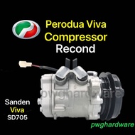 Recond Perodua Viva Air Cond Compressor / SANDEN Viva  / Kompressor Kereta Perodua Viva  / Car Air-C