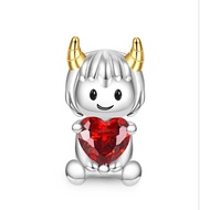 Gnoce Capricornus Constellation Embraces Heart Gem Charm