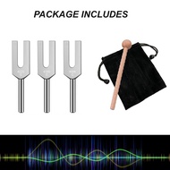 Angel Tuning Fork Set - 4096 Hz 4160 Hz 4225 Hz - Therapeutic Instrument Set with Wooden Strike and