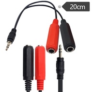 3.5mm Male to Dual 6.5 Female Audio Cable 3.5 One Point Two (One Male Two Female) 3.5 Small Three Co