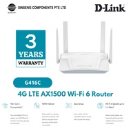 D-Link G416C 4G+ Cat6 LTE AX1500 Mobile Sim Card Router Connect up to 64 Devices