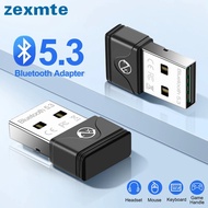 Zexmte Bluetooth 5.3 Adapter USB Bluetooth 5.1 5.0 Dongle for PC Speaker Wireless Mouse Keyboard Music Audio Receiver adaptador