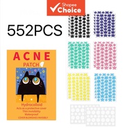 The product is a star-shaped and transparent circular acne patch available in seven colors. It comes