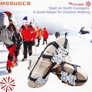 MSSUGC6 1Pair Ice Gripper Spike, Spike Universal 24 Teeth Ice Claw,  Anti-Slip Shoe Covers Spike Gri