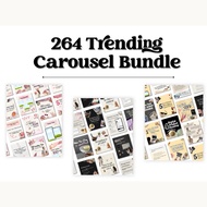 264 Carousel Canva Template Faceless Content Digital Product Branding Template Carousel IG Aesthetic