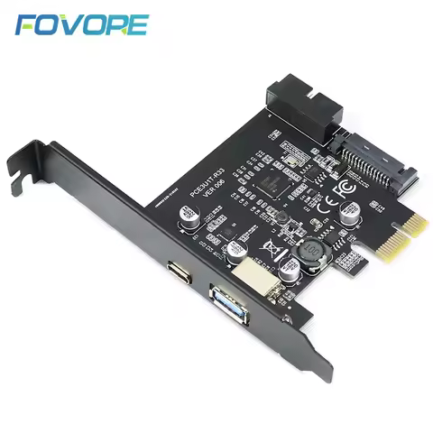 PCI-e to USB 3.1 GEN 1 (5Gbps)(USB Type-C +USB Type A w/ Internal 19Pin USB 3.0 Dual Port) PCI Expre
