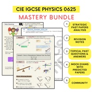 Cambridge IGCSE Physics 0625 Mastery Bundle | Past Papers Analysis, Notes, Topical Past Q&A, Mock Ex