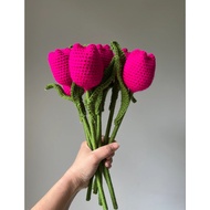 Crochet Flower Unit Tulip Crochet Flower/
