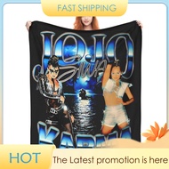 ผ่อนคลายวินเทจ JoJo Siwa Boot Leg Blanket Merch Room Decor นักร้อง Karma อัลบั้มโยนและผ้าห่ม Super W