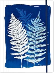 Clairefontaine - 83512C - 1 x Elastic Folder - 22 x 31 cm - 3 A4 Flaps - Floral Decor/Cyanotype - Pr