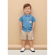 12mos-7Y JLCLICKCART Denim Chambray Polo with Chino Shorts