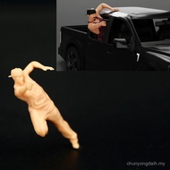 A223 Speed Gun God 1: 64 Miniature Doll Model 1: 43 Resin White Model Sand Table Doll Scene Decorati