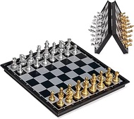 Big Mo's Toys Magnetic Travel Chess Set with Board That Becomes A Storage Compartment - Great Travel Toy Set by