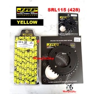 Rantai JRP (YELLOW) Sprocket JRP (BLACK 428) Set Yamaha SRL115-Fi JRP Thailand