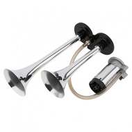 ชุดแตรลมแตรทรัมเป็ตคู่อเนกประสงค์150dB 12โวลต์สำหรับรถบรรทุกรถยนต์พร้อมคอมเพรสเซอร์