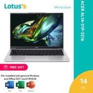 Acer 14" Aspire Lite 14 AL14-31P-3216 Laptop Pure Silver (i3-N300, 8GB, 512GB, Windows 11, H&S)