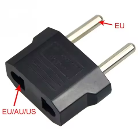 EU Plug Adapter 2 Pin to EU 2 Round Pin Plug Socket Input AC 110V-250V 10A Travel Plug Converter Pow