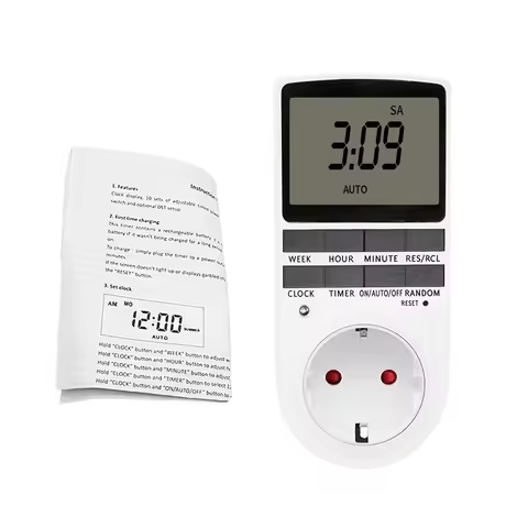 EU US FR BR plug 7-day 12/24-hour programming timer socketelectronic digital timer switch intelligen