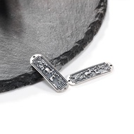 Necklace Pure Silver Lock Hard Buckle Tag Butterfly Buckle Joyful National Style Old Silver Peace Br