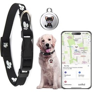 Pet GPS Tracker Collar with ID Tag, Real - Time Location Tracker for Dogs/Cats, Waterproof Adjustabl