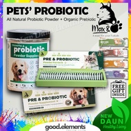 ORIGINAL Max &amp; Paw Pet Supplement Dog &amp; Cat Supplement Probiotic -All Natural Probiotic Powder + Organic Prebiotic