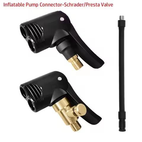 Practical Tire Air Pump Nozzle Schrader/Presta Valve Tire Inflation Valve Adapter Inflatable Pump Co