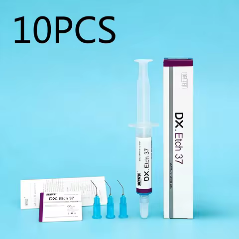 10Pcs Dental 37% Phosphoric Acid Etching Gel, 5ml/10ml/50ml Multi-Size, Universal Adhesion with 5 Ne