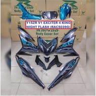 Cover Set Rapido Y15ZR V1 V2 Yamaha Exciter 4 King Ysuku Blue Raptor Green Accessories Motor Y15 Fire Dust Night Cyan