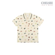 Chelsee เสื้อโปโล แขนสั้น พิมพ์ลาย อายุ 1.5-10 ปี ผ้า 100%Cotton เด็กผู้ชาย เสื้อผ้าเด็กโต รุ่น 1281