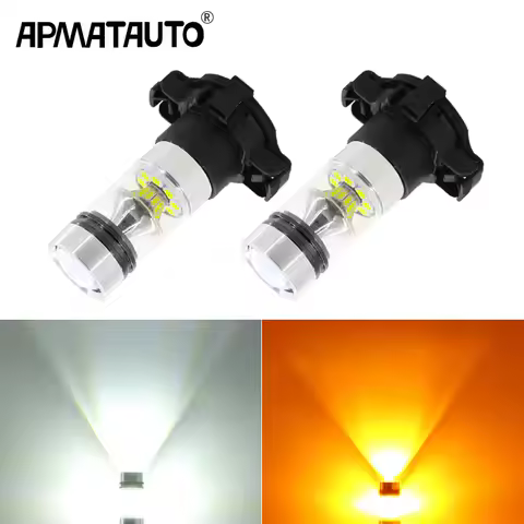 2 x PY24W White Amber Yellow LED Bulb Front Turn Signal Lights For BMW E90 E91 E92 E93 328i 335i M3 